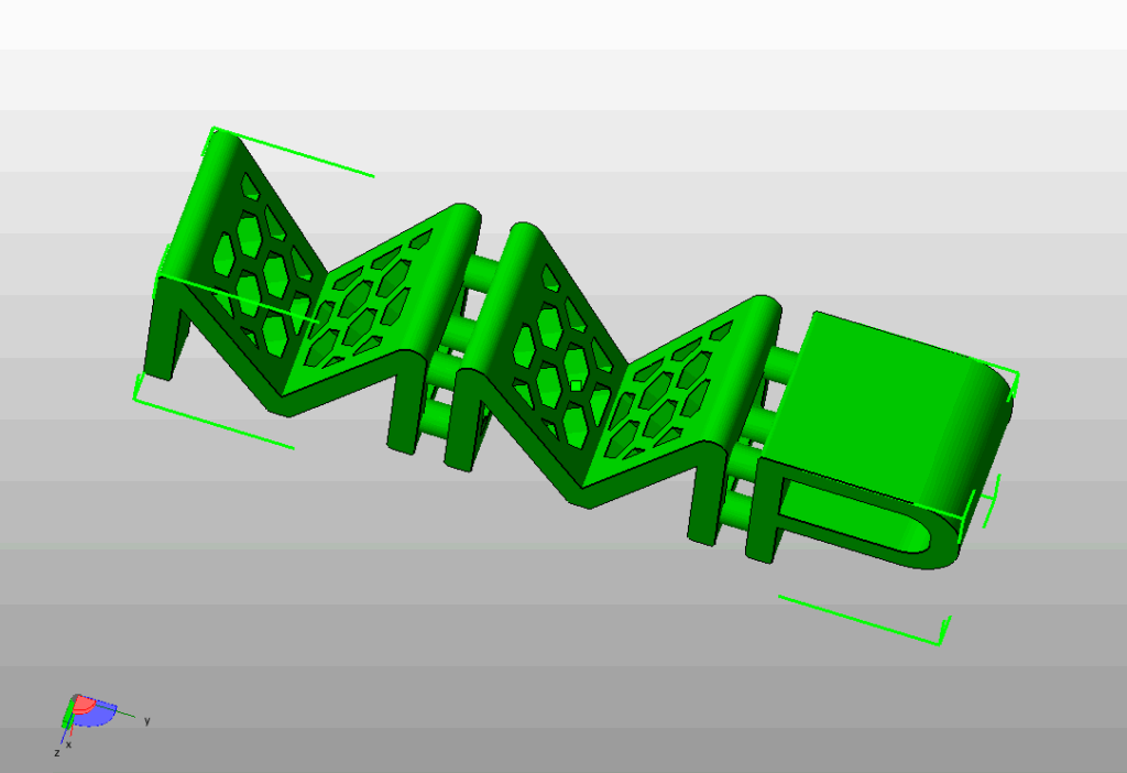 チタン製アルファベットプレート「ハニカム構造」の画像